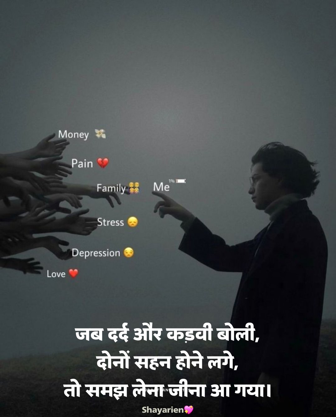 Zindagi ki dard bhari shayari जिंदगी की दर्द भरी शायरी 2 line